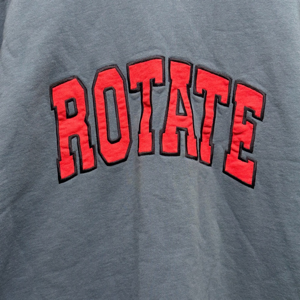 Rotate Birger Christensen Sunday Heavy Sweat Crewneck Blue Size X-Small - Picture 5 of 10